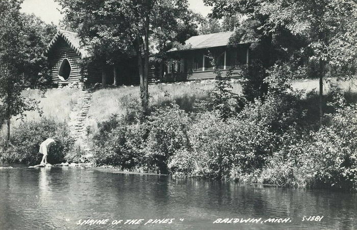 Shrine of the Pines - Old Postcard (newer photo)